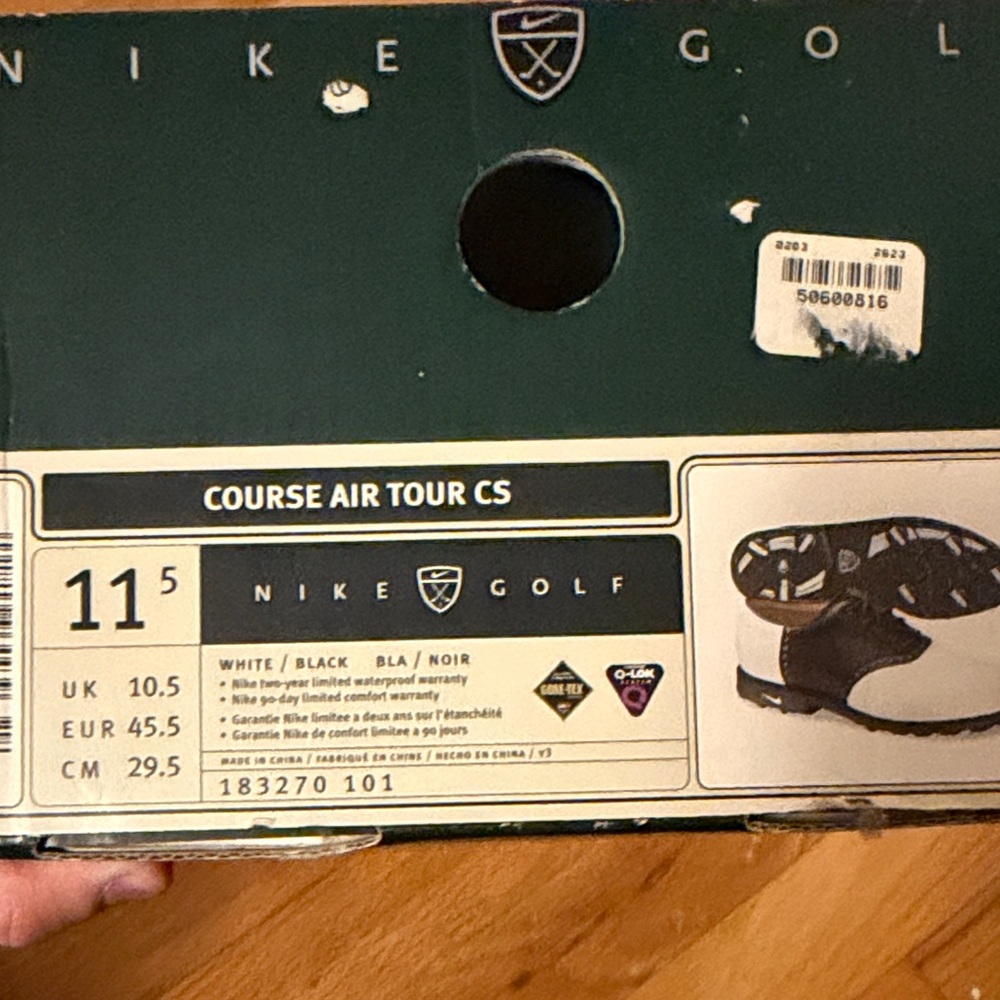 Brand new Nike Golf Course Air Tour CS Shoes - White and Black men’s 11.5